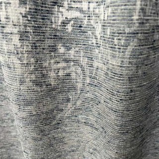 De Luxe Jacquard Pewter Gray Damask Curtain 4