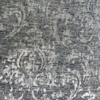 De Luxe Jacquard Pewter Gray Damask Curtain