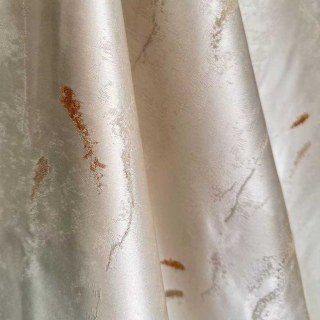 Koi Pond Jacquard Abstract Cream Light Gold Curtain 4