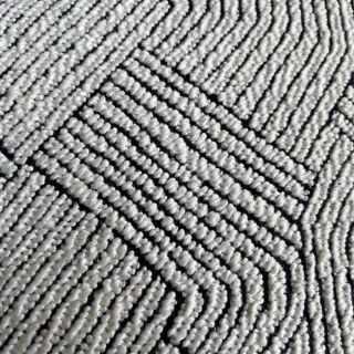 Weave Whisper Geometric Black & White Heavy Wool Chenille Curtain 4