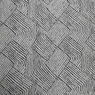 Weave Whisper Geometric Black & White Heavy Wool Chenille Curtain 5