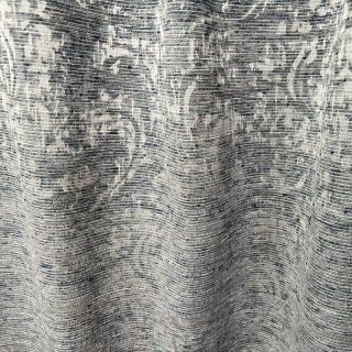 De Luxe Jacquard Pewter Grey Damask Curtain 3