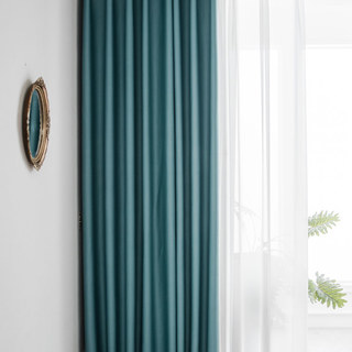 Superthick Turquoise Green Blackout Curtain 1