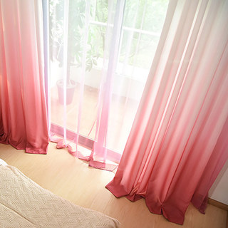 Candy Land Ombre Pink Voile Curtain 4