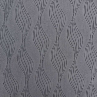 Surf 3D Jacquard Wave Patterned Silvery Grey Crushed Curtain 7