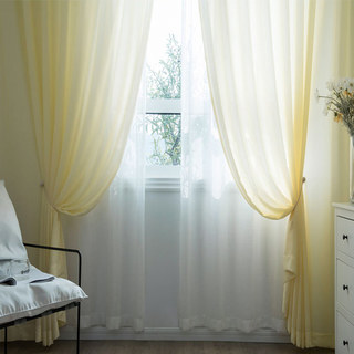 Satiny Touch Buttercup Yellow Sheer Curtain 3
