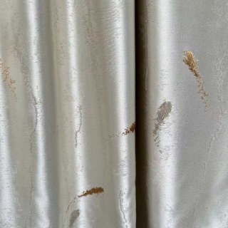 Koi Pond Jacquard Abstract Cream Light Gold Curtain 2